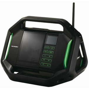 Radio de chantier HITACHI - HIKOKI 18V - Sans batterie ni chargeur - UR18DSALW4Z
