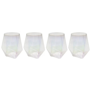 Verres à eau Diamond 12cm set de 4 Kare Design