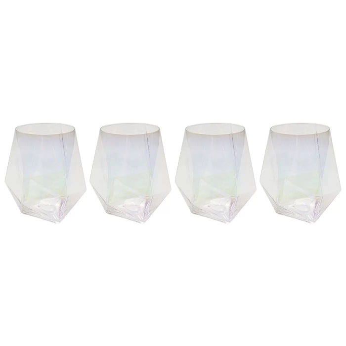 Verres à eau Diamond 12cm set de 4 Kare Design