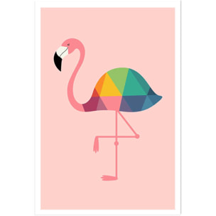 Affiche  flamingo so girly Affiche seule