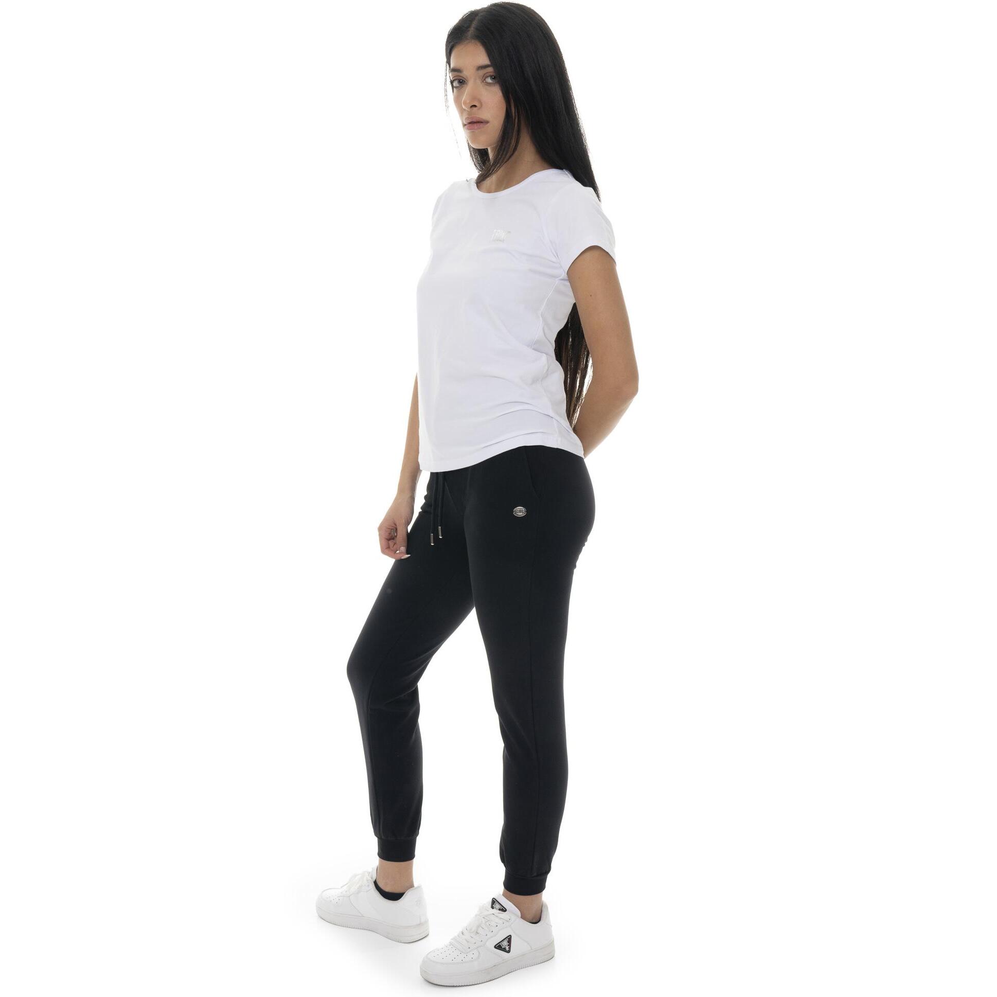 Pantalón de mujer de algodón sin forro polar con puños Leone Basic