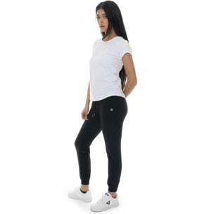 Pantalón de mujer de algodón sin forro polar con puños Leone Basic