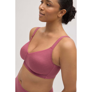 Reggiseno riduttore plumetis rosa coppe C e D