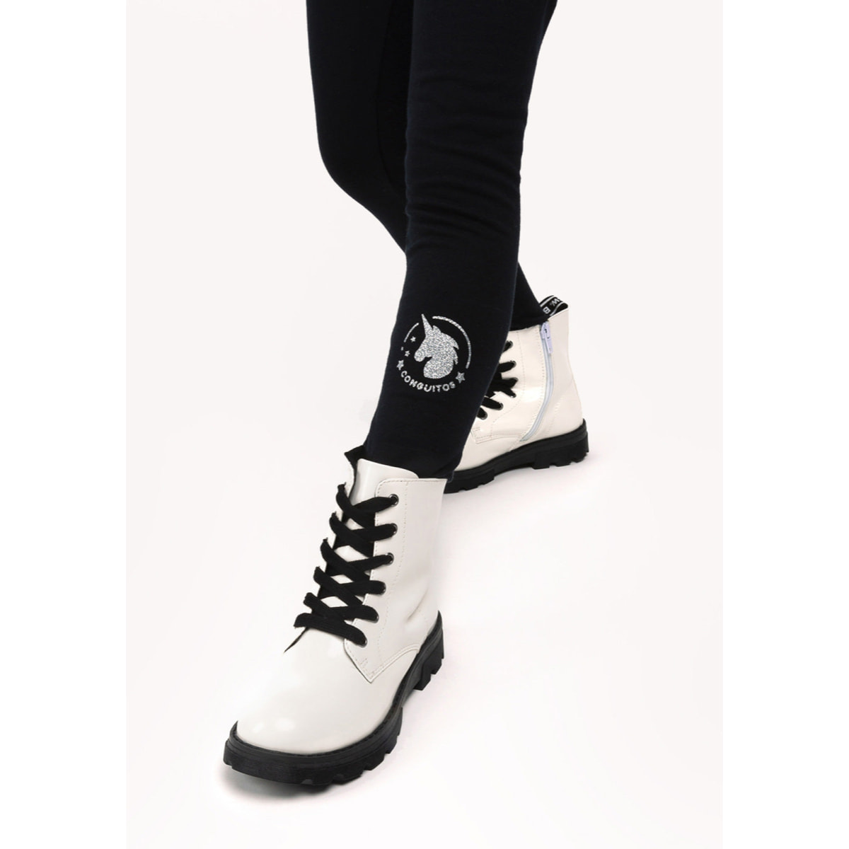 Leggings de Niña de Algodón en Negro