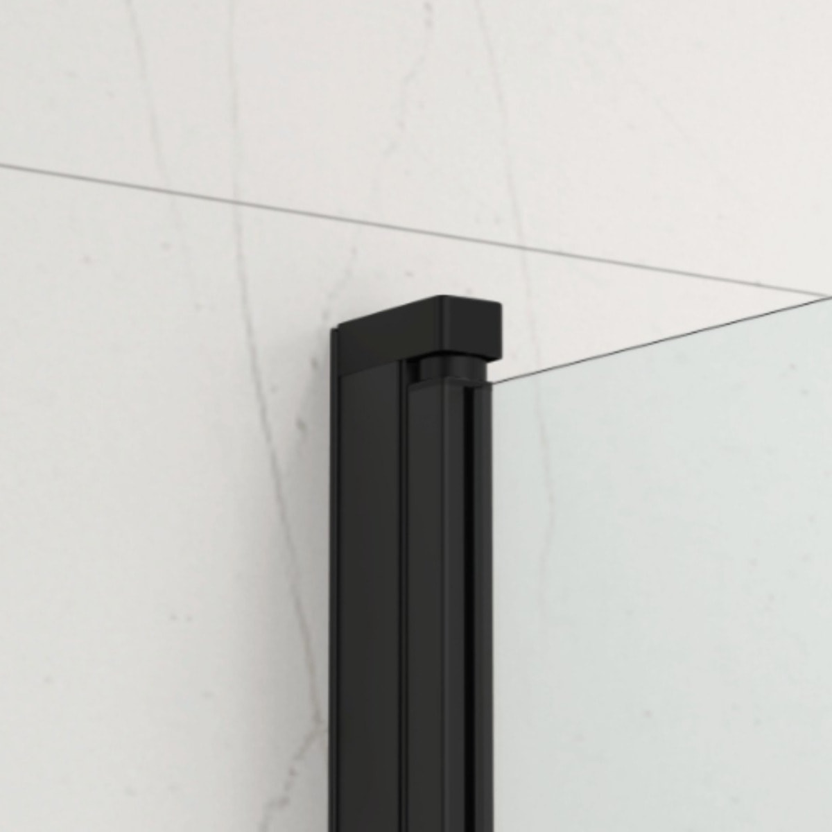 150x105 cm SK Pare-baignoire en verre 2 volets pliants, orientation gauche et droite, noir (SATVZSKNEW105C)