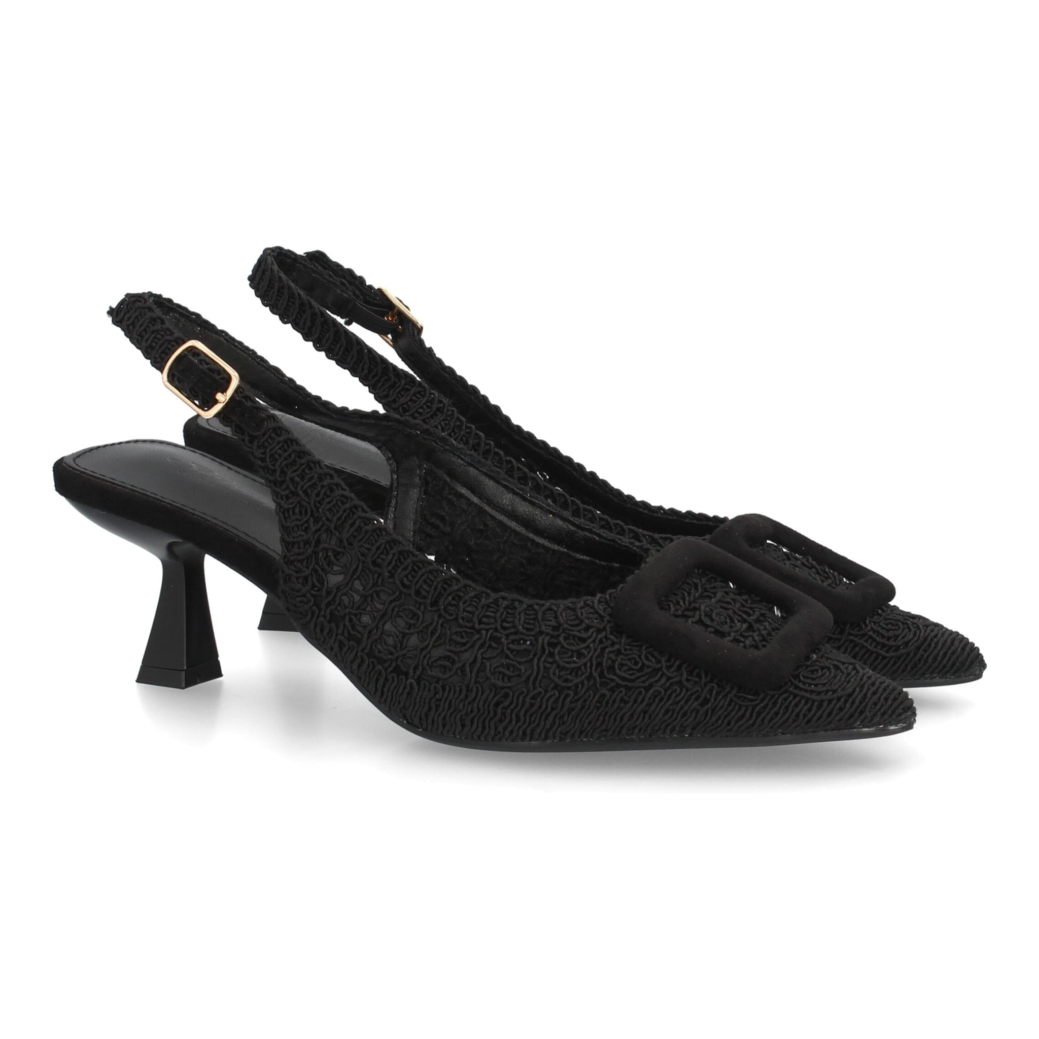 Zapato destalonado elegante tacón medio