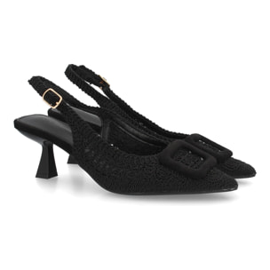 Zapato destalonado elegante tacón medio