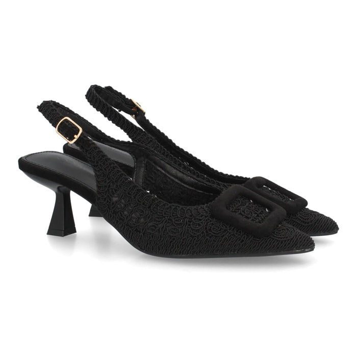 Zapato destalonado elegante tacón medio