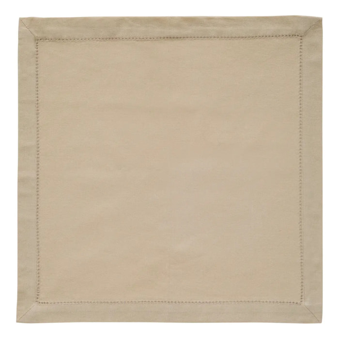 Serviette de table Jane 40x40 beige lin en coton