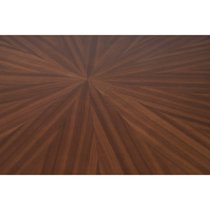 Table basse ovale bois foncé noyer L90 cm DIELLI