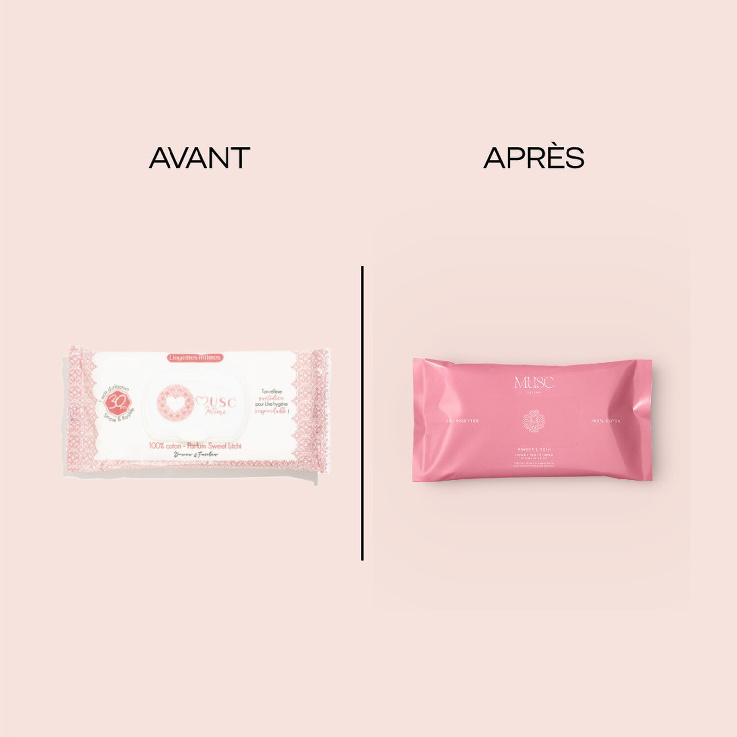 Sweet Litchi - Lingettes Intimes 30 unités