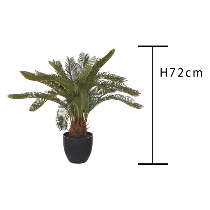 Cycas Con Vaso. Altezza 72 Cm - Pezzi 1 - 68X72X68cm - Colore: Verde - Bianchi Dino - Piante Artificiali