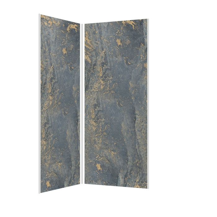 Pack de 2 Panneaux Muraux Pierre Venus 90+90x210 cm avec Profilés ANODISE BRILLANT - STONE'IT