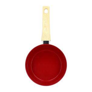 Casserole en revêtement céramique 18cm rouge - tous feux COLORAMA