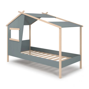 Cama cabaña Hutbed Verde Salvia - Oak Soft