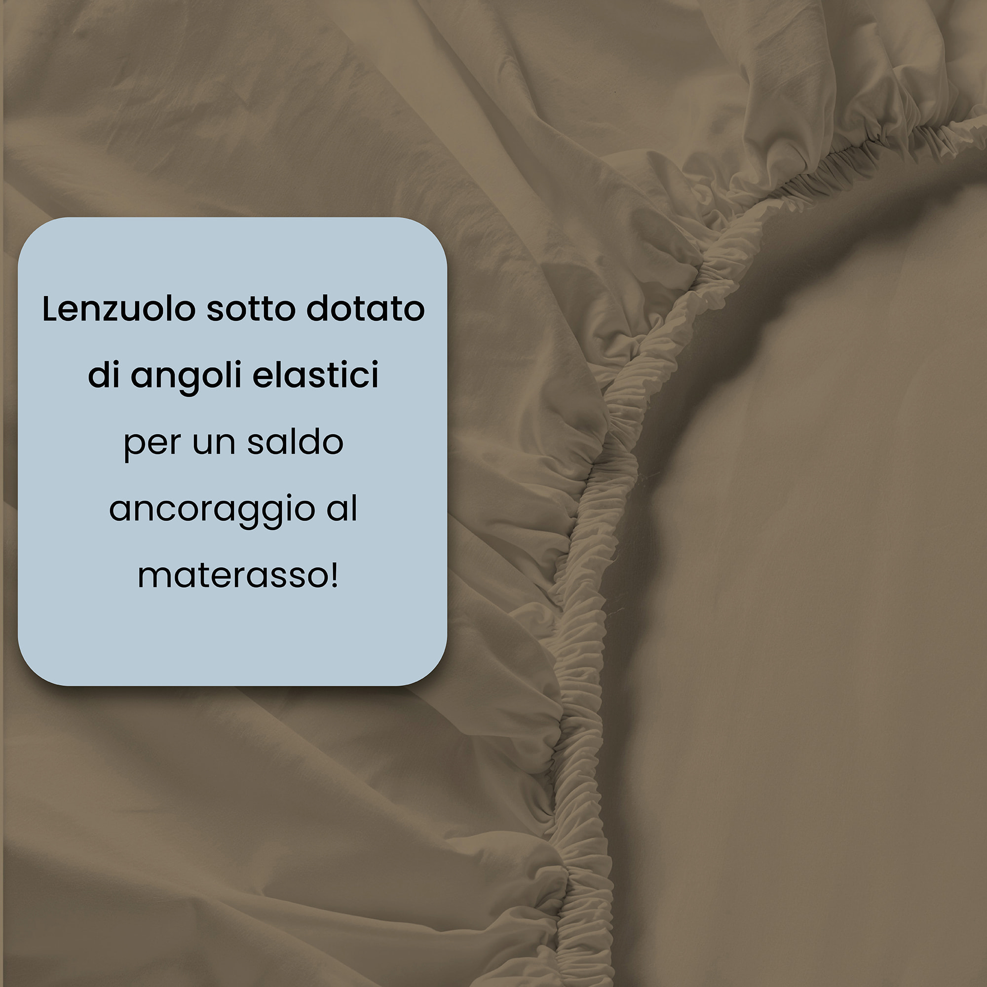 COMPLETO LETTO WATER WASHED, 100% Microfibra, No Stiro - NOCCIOLA
