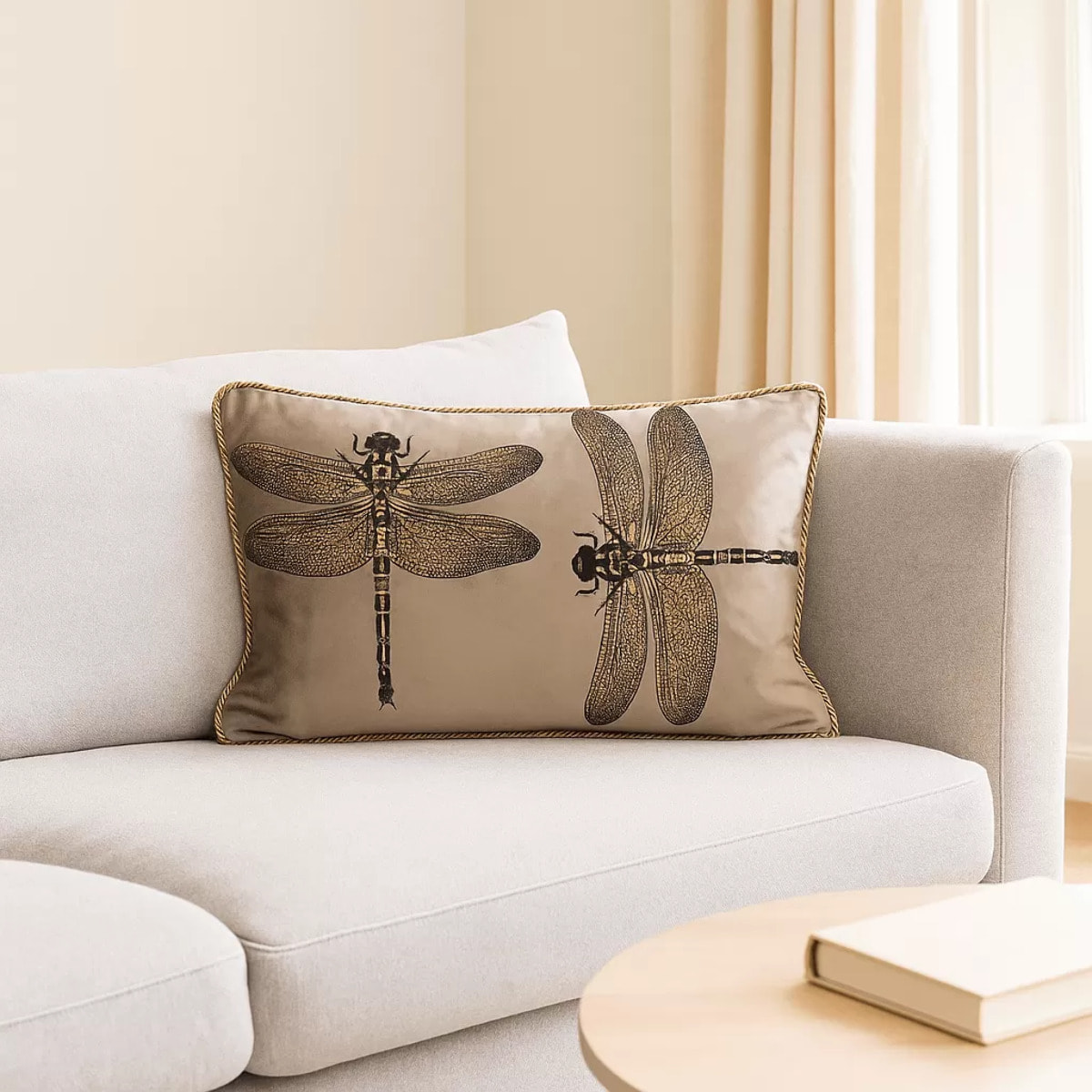 Coussin libellule marron Kare Design