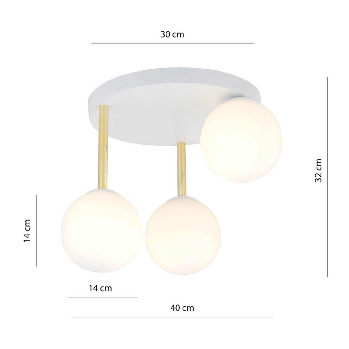 Lampada a sospensione Dolce in acciaio bianco e vetro opalino