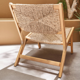 Fauteuil relax de jardin bois d'acacia et résine (lot de 2) LOREDO X2