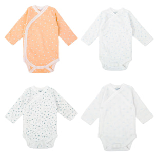 Pack 4 Body Basico Manga Larga