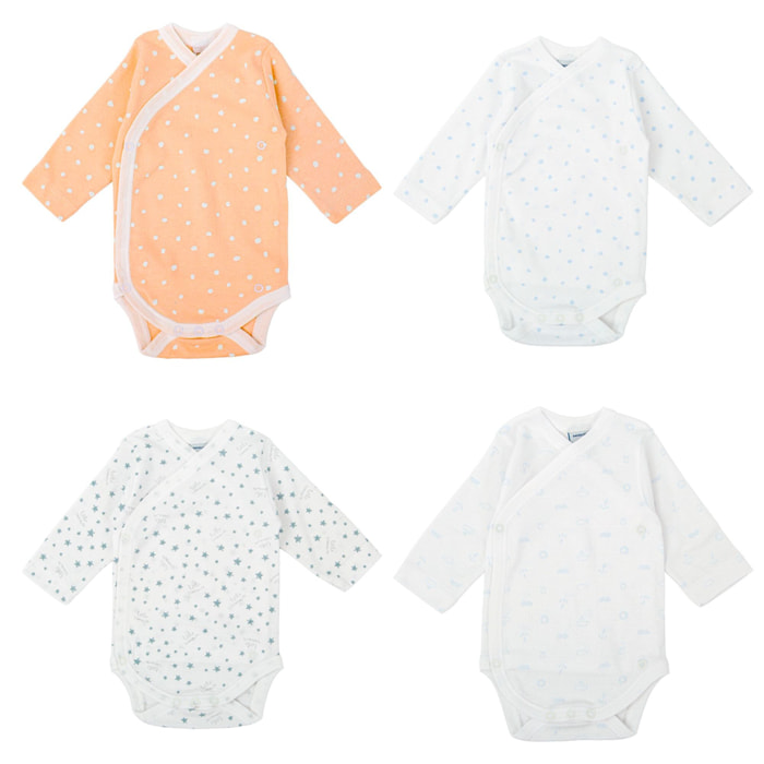 Pack 4 Body Basico Manga Larga