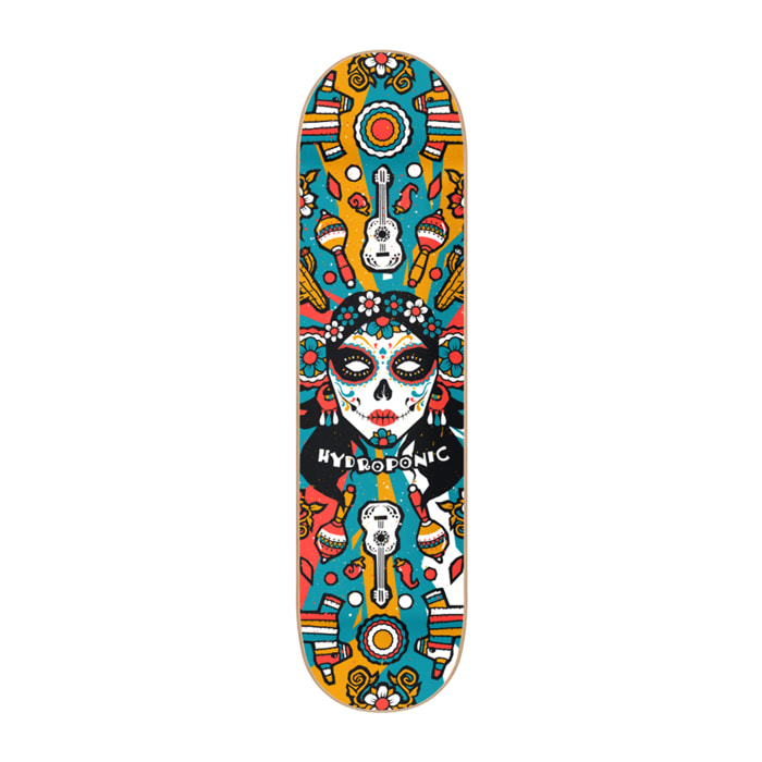 Tabla de skate Hydroponic MEXICAN SKULL 2.0 TURQUOISE CATRINA