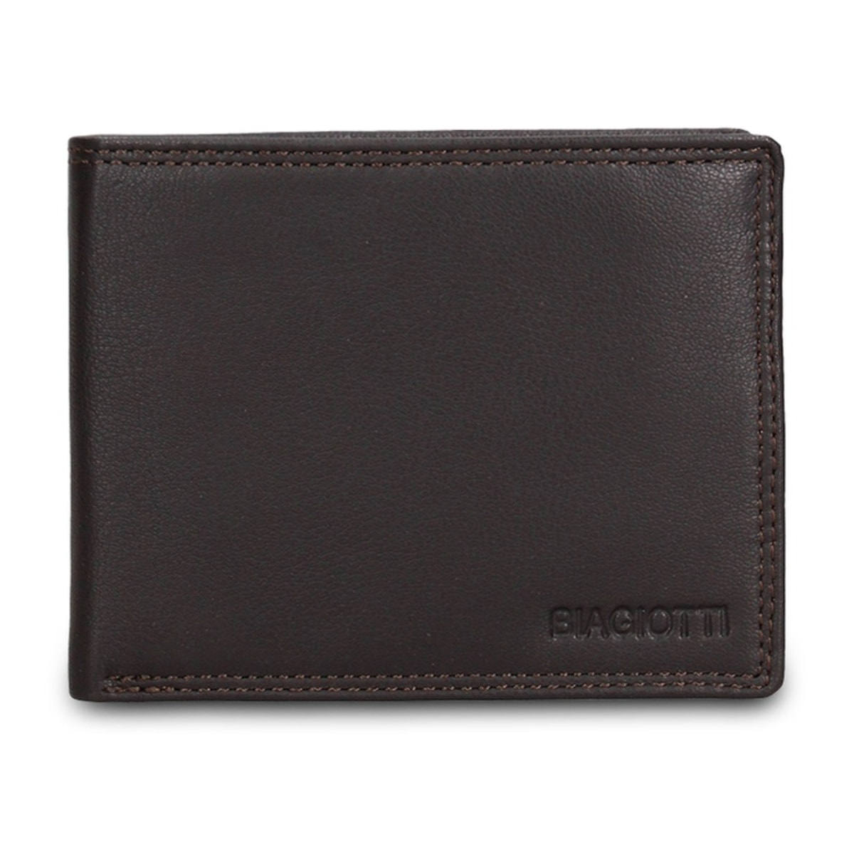Portafoglio uomo in vera pelle - Modello Cavalier - Casual - 12.5 x 9.5 x 2.0 cm
