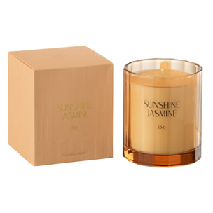 J-Line Bougie Senteur Sunshine Jasmine Verre - 30 Heures