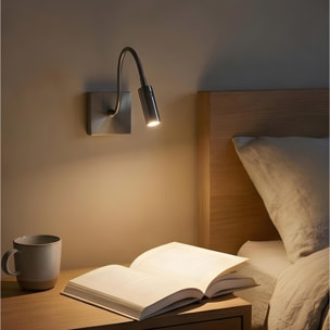 LEDS C4 Luz de lectura Tip LED 4.2 Blanco cálido - 3000K TOUCH DIMMING Níquel satinado 175lm