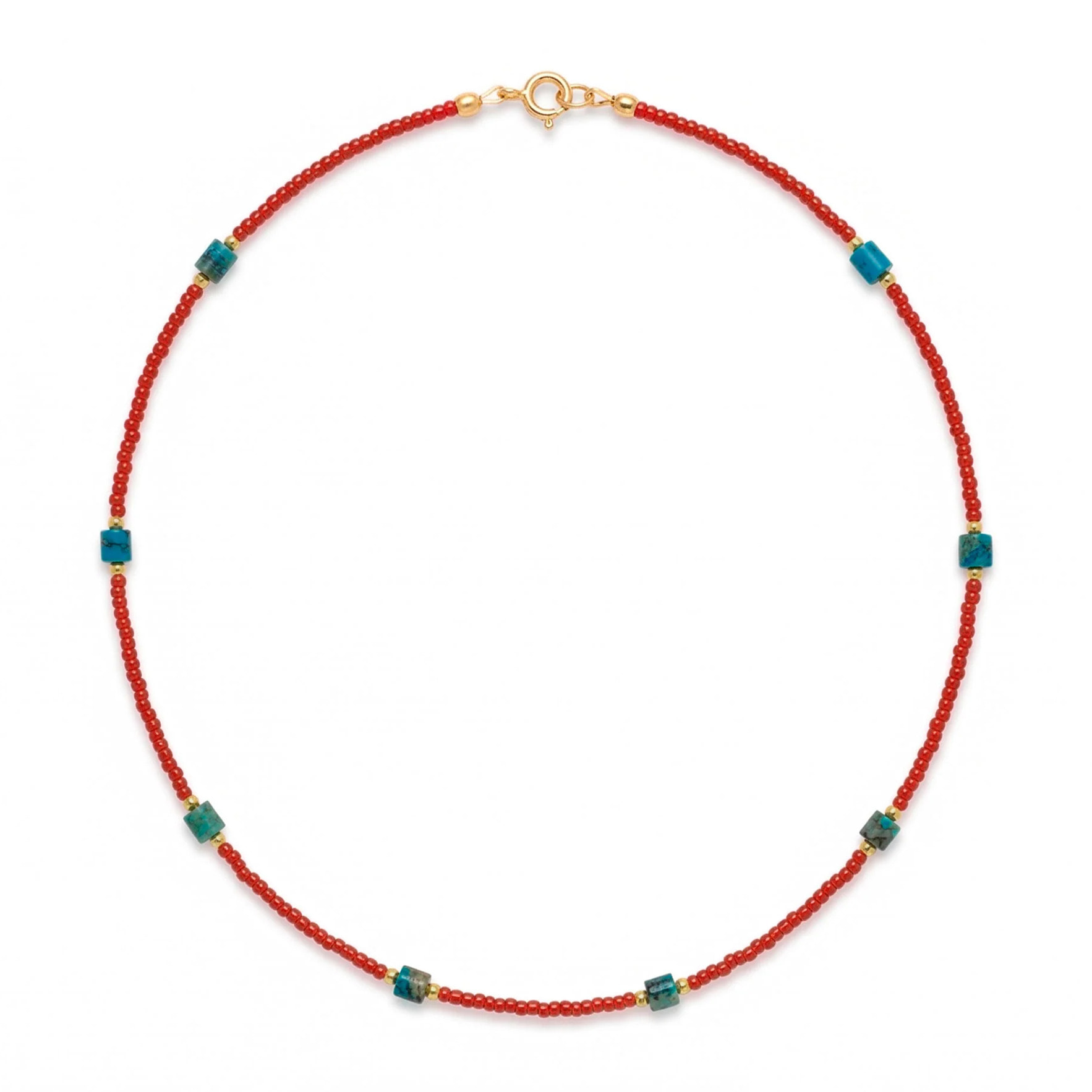 Collar de mujer con abalorios multicolor