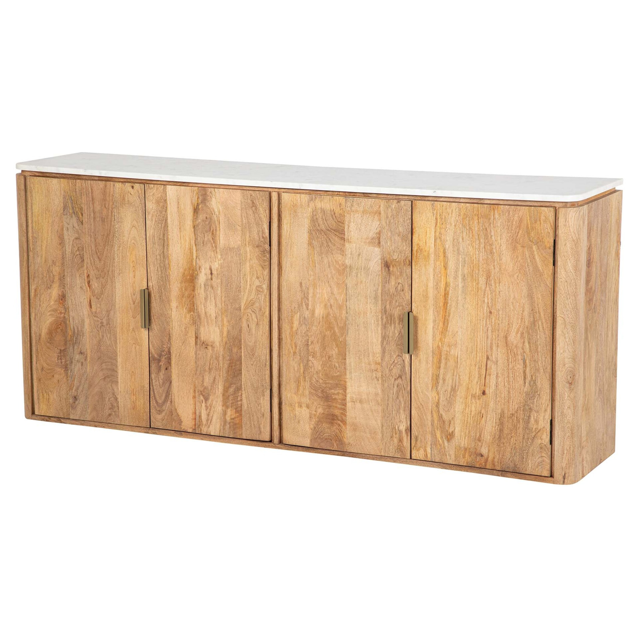 Aparador Madera Mango Marmol Felo 180x40x80 Cm