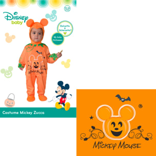 Costume Disney Baby Halloween Tutina Zucchetta Mickey Mouse Con Cuffia Orecchie