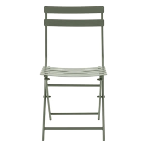 Chaise de jardin pliante "Greensboro" vert laurier acier