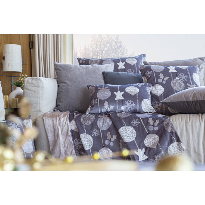 FUNDA DE COJIN DE TERCIOPELO DE NAVIDAD RUSTIC 45x45 cm