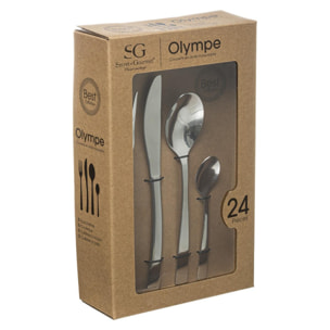 Ménagère 24 pièces ''Olympe'' Secret de gourmet