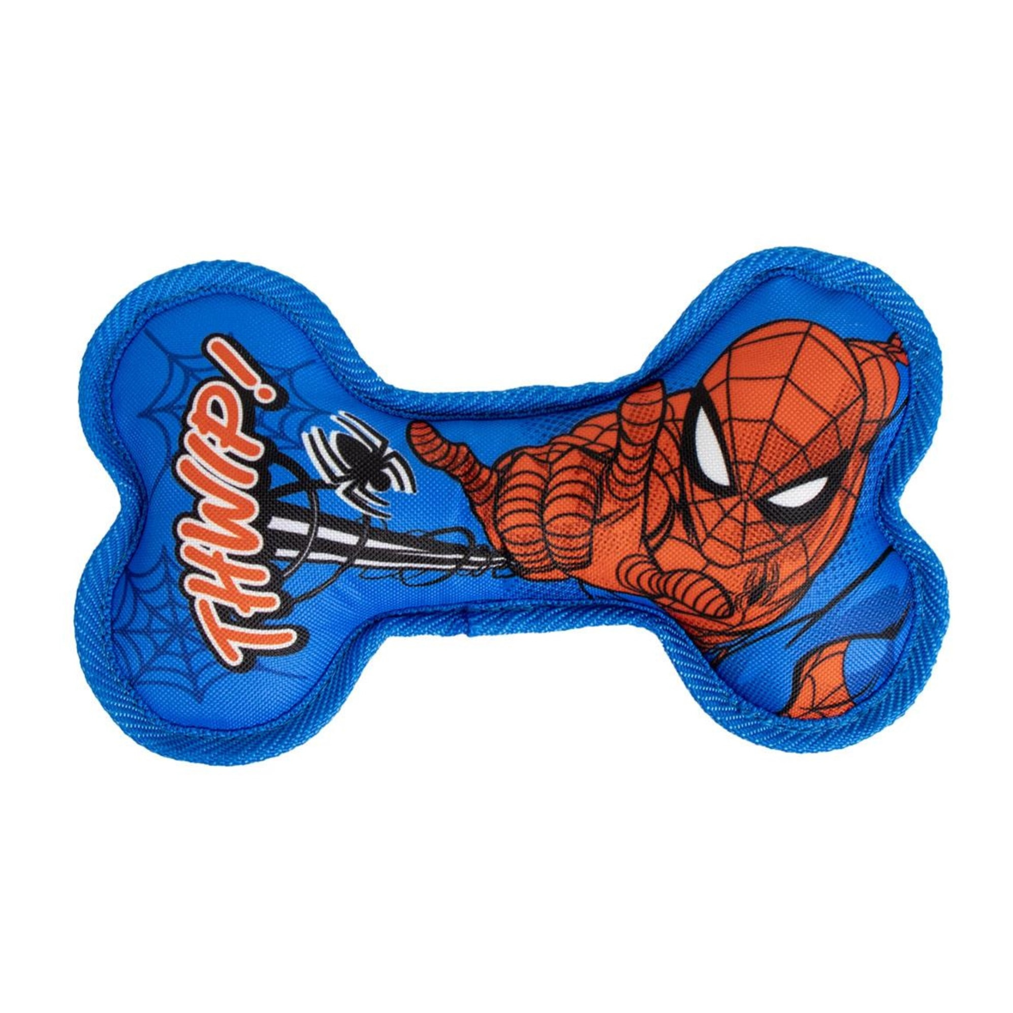 Juguete forma de hueso para perros diseño spiderman