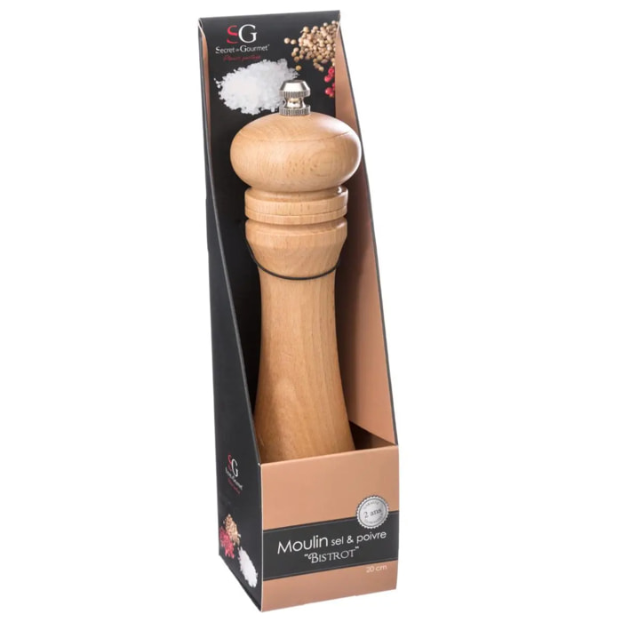 Moulin manuel 14,5cm bois naturel