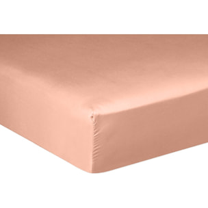Drap Housse- Bonnet:30cm 100% Satin De Coton 110fils Rose