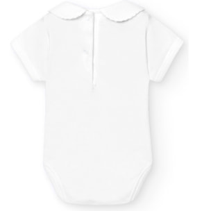 Body bebé manga corta cuello piqué