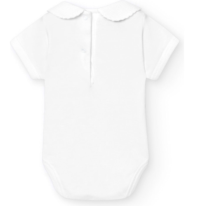 Body bebé manga corta cuello piqué