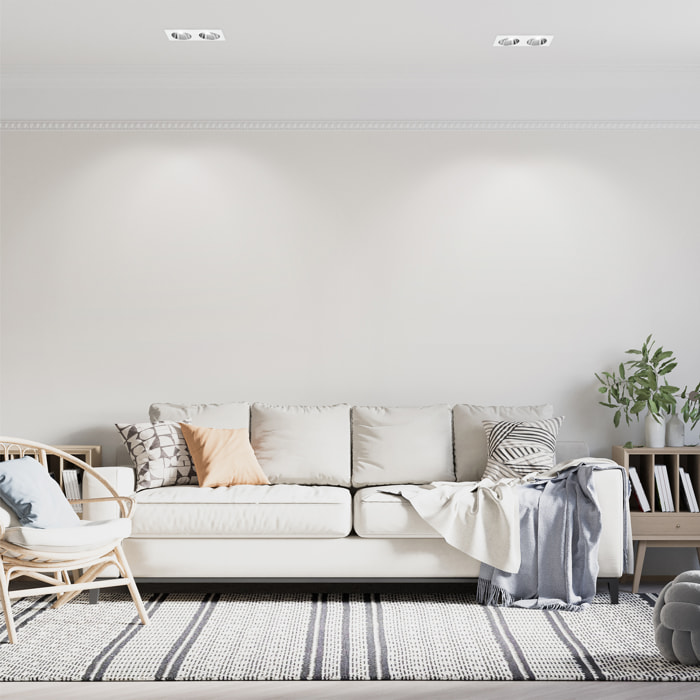 FORLIGHT Forlight - Plafón LED Exterior IP54, Resistente a Impactos, Luz Ajustable 31.5W, 3 Temperaturas de Color (2700K-4000K), Diámetro 40 cm, Blanco, Ideal para Terrazas y Porches