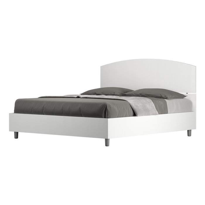 Cama con somier 160x190 fresno blanco Dora