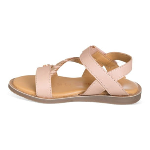 Sandalia color rosa para NIÑA confeccionada en piel