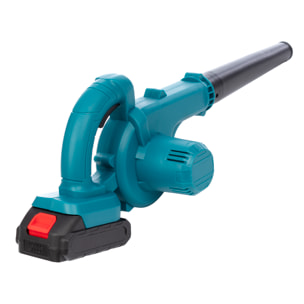Soplador industrial DOBLE BATERIA de iones de litio 6500mAh, 4,5kpa, 1.6 m/m y 2000rpm.