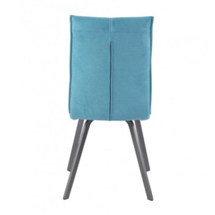 Chaise design en tissu & métal - JADE