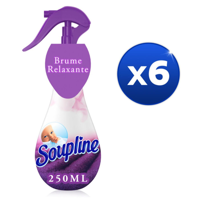 SOUPLINE Spray Brume Relaxante Parfum Lavande Lot de 6 x 250ml