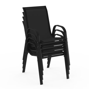 Chaises de jardin - Noir