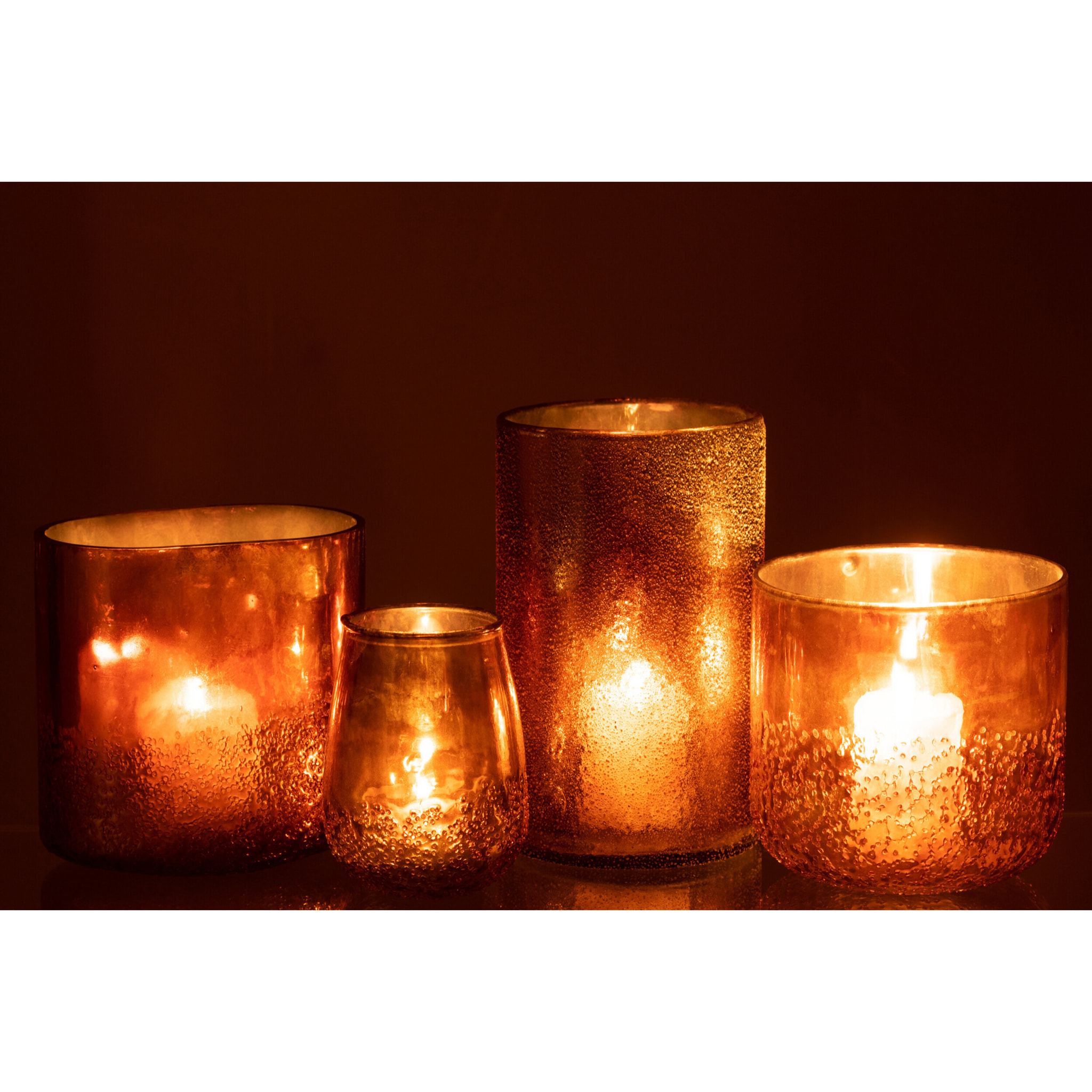 J-Line photophore Miroir - verre - or - extra large