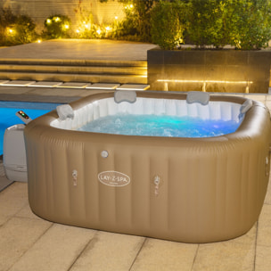 Bestway Spa gonflable carré Lay-Z-Spa Palma HydroJet Pro 5-7 personnes