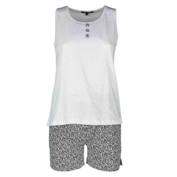 Pigiama leggero LADYLAW fiori nero